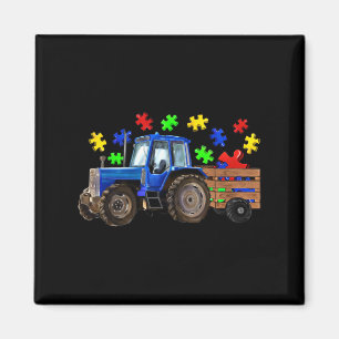 Boerderij Tractor Truck Puzzel Autisme Bewustzijns Magneet