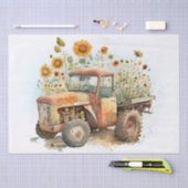 Boerderij tractor Truck Sunflower Tissuepapier (Craft)
