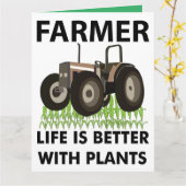 Boerderij Tractor Veld Boer Groet Kaart (Gele Bloem)