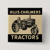 Boerderij tractor Vierkante Button 5,1 Cm (Voorkant)
