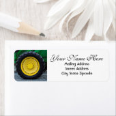 Boerderij tractor Wheel Return-adres Etiket (Insitu)