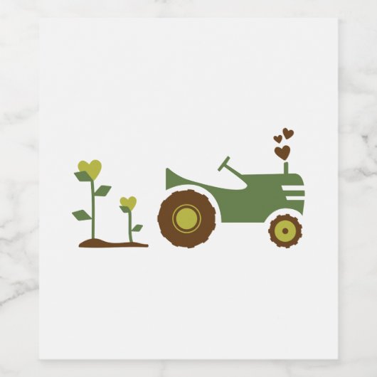 Boerderij tractor wijn etiket (Enkel label)