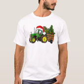 Boerderij Tractor Xmas Tree Lights T-shirt (Voorkant)