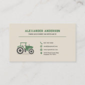 Boerderij tractoronderhoud visitekaartje (Achterkant)