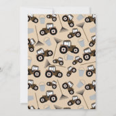 Boerderij tractorpatroonpatroonapparatuur op zater kaart (Achterkant)