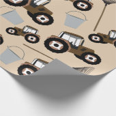 Boerderij tractorpatroonpatroonuitrusting cadeaupapier (Hoek)