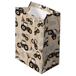 Boerderij tractorpatroonpatroonuitrusting medium cadeauzakje