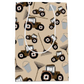 Boerderij tractorpatroonpatroonuitrusting medium cadeauzakje (Voorkant)