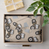 Boerderij tractorpatroonpatroonuitrusting tissuepapier (Geschenk)