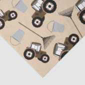 Boerderij tractorpatroonpatroonuitrusting tissuepapier (Detail)