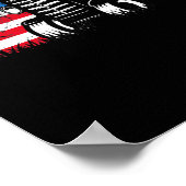 Boerderij Tractors American Flag Farming Tractors Poster (Hoek)