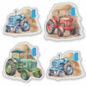 Boerderij Tractors Verjaardag Party Favoriet Sticker (Voorkant)