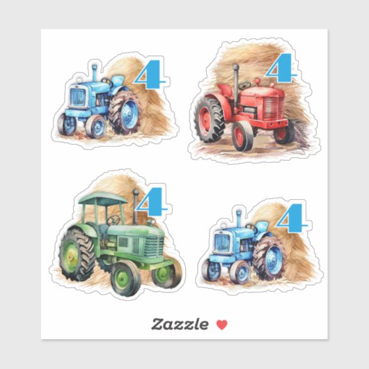 Boerderij Tractors Verjaardag Party Favoriet Sticker (Vel)