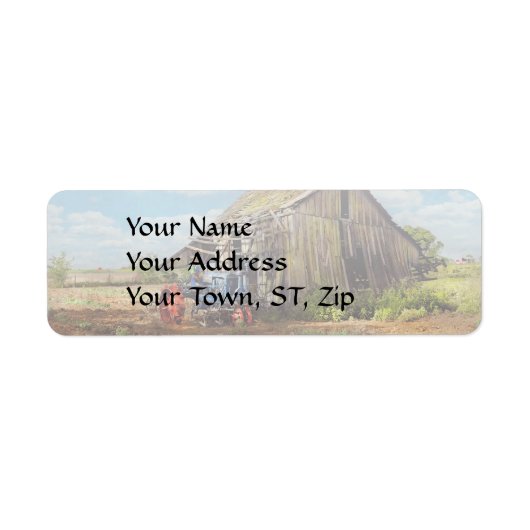 Boerderij - Trekker - Gebroken maar nog steeds bru Etiket (Voorkant)