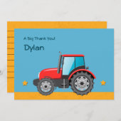 Boerderij trekker - Hartelijk dank Bedankkaart (Voorkant / Achterkant)