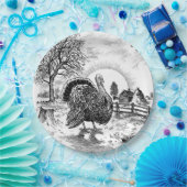 Boerderij Trekking Turkije Papieren Bordje (Feest)