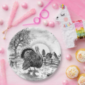 Boerderij Trekking Turkije Papieren Bordje (Feest)