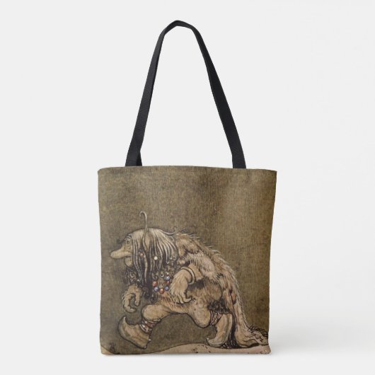 "Boerderij trol" door de Zweedse kunstenaar John B Tote Bag (Achterkant)