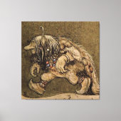 "Boerderij Troll" van de Zweedse tekenaar John Bau Canvas Afdruk (Voorkant)