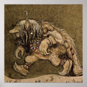 "Boerderij Troll" van de Zweedse tekenaar John Bau Poster (Voorkant)