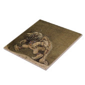 "Boerderij Troll" van de Zweedse tekenaar John Bau Tegeltje (Zijkant)