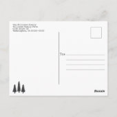 Boerderij Truck Buffalo Plaid Christmas Briefkaart (Achterkant)