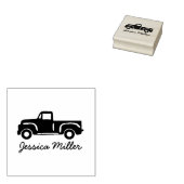 Boerderij Truck Charm Wood Art Stamp Rubberstempel (Gestempeld)