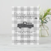 Boerderij  Truck Christmas Party Kaart (Staand voorkant)