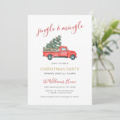 Boerderij Truck & Christmas Tree Jingle & Mingle P Kaart (Staand voorkant)