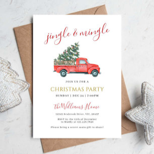 Boerderij Truck & Christmas Tree Jingle & Mingle P Kaart