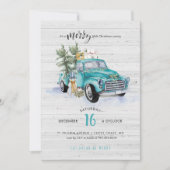 Boerderij Truck | Kerstfeest Uitnodiging (Voorkant)