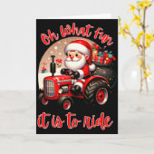 Boerderij Truck Oh wat is het leuk om de Kerstman  Kaart (Gele Bloem)