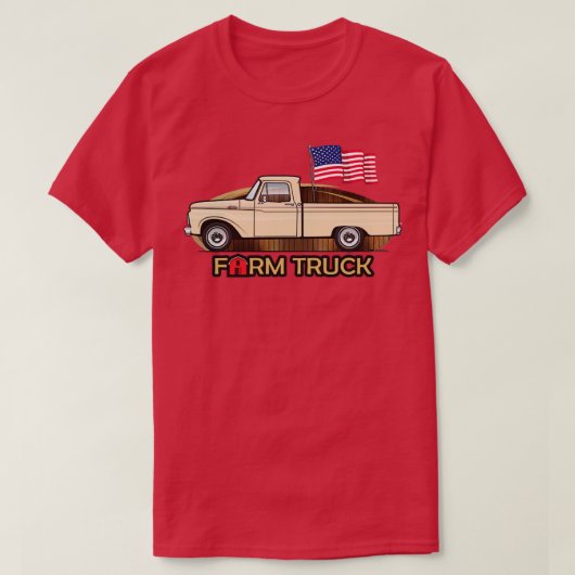 Boerderij Truck Tan T-shirt (Design voorkant)