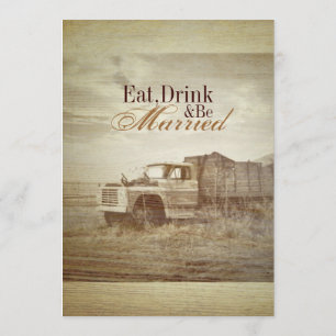 Boerderij Truck Western Weddenschap Dinner Kaart