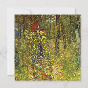 Boerderij tuin met Crucifix door Gustav Klimt