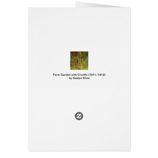 Boerderij tuin met Crucifix door Gustav Klimt (Achterkant)