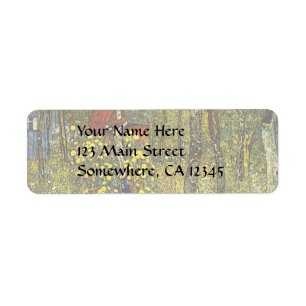 Boerderij tuin met Crucifix door Gustav Klimt Etiket