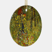 Boerderij tuin met Crucifix door Gustav Klimt Keramisch Ornament (Rechts)