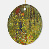 Boerderij tuin met Crucifix door Gustav Klimt Keramisch Ornament (Links)