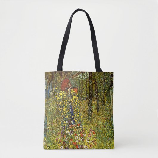 Boerderij tuin met Crucifix door Gustav Klimt Tote Bag (Voorkant)