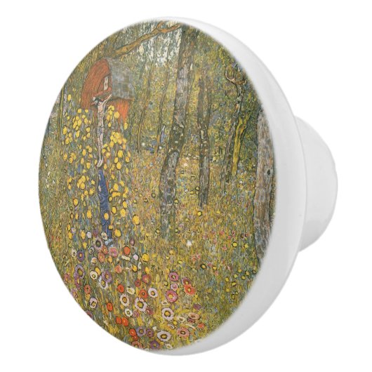 Boerderij tuin met kroonfixeermiddel (door Gustav  Keramische Knop (Rechts)