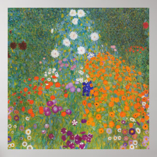 Boerderij Tuin met Kruisbeeld - Gustav Klimt Poster