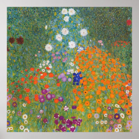 Boerderij Tuin met Kruisbeeld - Gustav Klimt Poster (Voorkant)