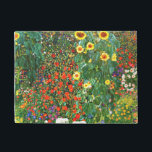 Boerderij tuin met zonnebloemen, beroemd schilderi deurmat<br><div class="desc">Boerderij tuin met zonnebloemen,  mooi kunstschilderij van de Oostenrijkse kunstenaar Gustav Klimt</div>