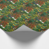 Boerderij tuin met zonnebloemen cadeaupapier (Hoek)