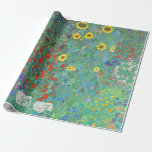 Boerderij tuin met zonnebloemen door Gustav Klimt Cadeaupapier<br><div class="desc">Bezoek mijn winkel voor een interessanter ontwerp en meer keuze voor kleuren => zazzle.com/colorfulworld*</div>