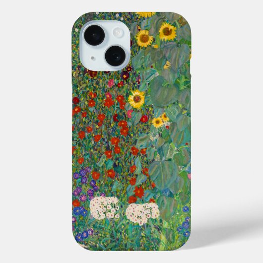 Boerderij tuin met zonnebloemen door Gustav Klimt Case-Mate iPhone Case (Achterkant)