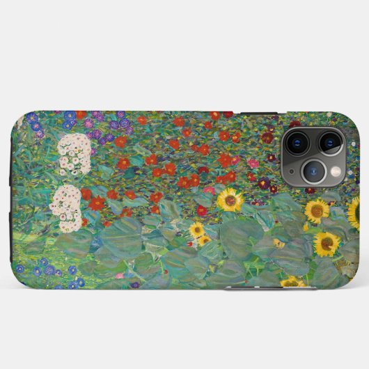 Boerderij tuin met zonnebloemen door Gustav Klimt Case-Mate iPhone Case (Achterkant (horizontaal))