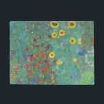 Boerderij tuin met zonnebloemen door Gustav Klimt Deurmat<br><div class="desc">Ga naar mijn winkel voor een interessanter design en meer kleurenkeuze.
=> zazzle.com/colorfulworld*</div>