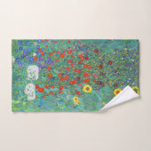Boerderij tuin met zonnebloemen door Gustav Klimt Handdoek (Handdoek)